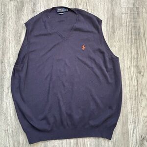 Vintage Polo by Ralph Lauren Navy Sweater Vest Sz 2XB